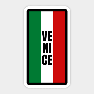 Venice City in Italian Flag Vertical Sticker